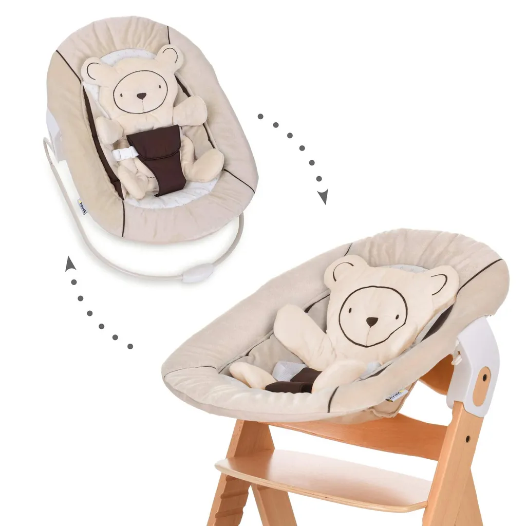 Hauck Babywippe Alpha Bouncer 2 In 1, Farbe:Hearts Beige 1 Hauck Babywippe Alpha Bouncer 2 In 1, Farbe:Hearts Beige
