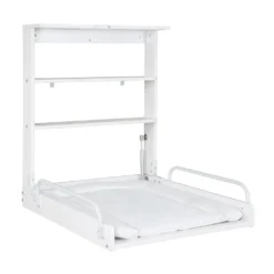 Roba Wandwickelregal, Klappbares Wickelregal, Wickeltisch Weiß Mit Wickelunterlage 'Vogeltanz'