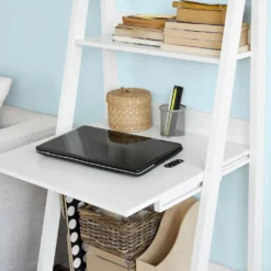 SoBuy Bücherregal,Schreibtisch, Standregal, Mit Korktafel, Klappbar,weiß, FRG115-W -Babyprodukte Geschäft 926babc6d2fd15f4b7e3c146e354d965