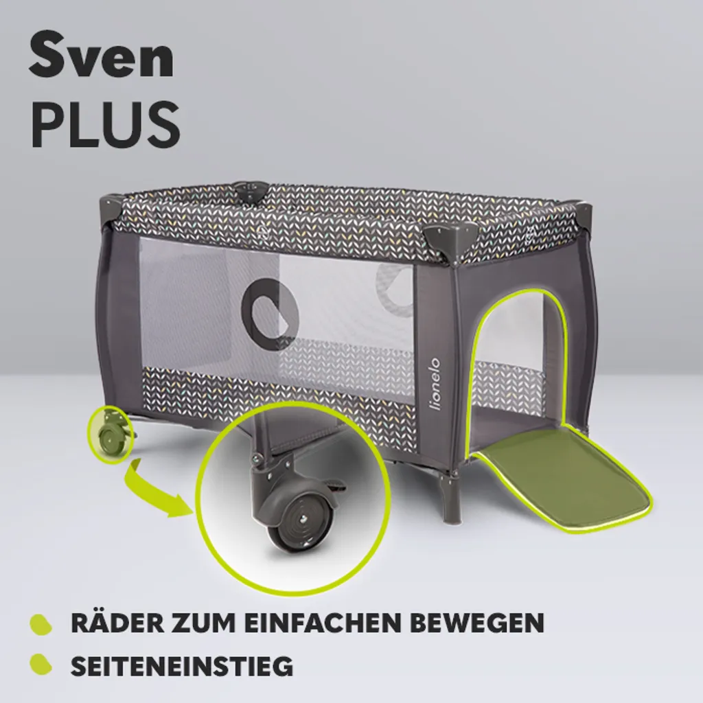 Lionelo Sven Plus 2 In 1 Baby Bett Laufstall Baby Grey Scandi) 6 Lionelo Sven Plus 2 In 1 Baby Bett Laufstall Baby Grey Scandi) – Bild 6