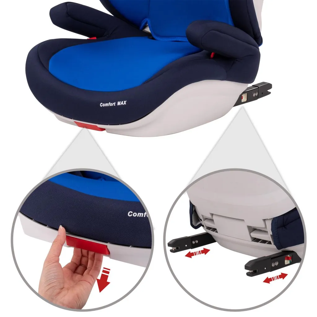 Froggy® Autokindersitz Mit ISOFIX Gruppe II/III + Sicherheitsnorm ECE R44/04 + 5-Punkte-Sicherheitsgurt Verstellbare Kopfstütze+Rückenlehne Blau 4 Froggy® Autokindersitz Mit ISOFIX Gruppe II/III + Sicherheitsnorm ECE R44/04 + 5-Punkte-Sicherheitsgurt Verstellbare Kopfstütze+Rückenlehne Blau – Bild 4