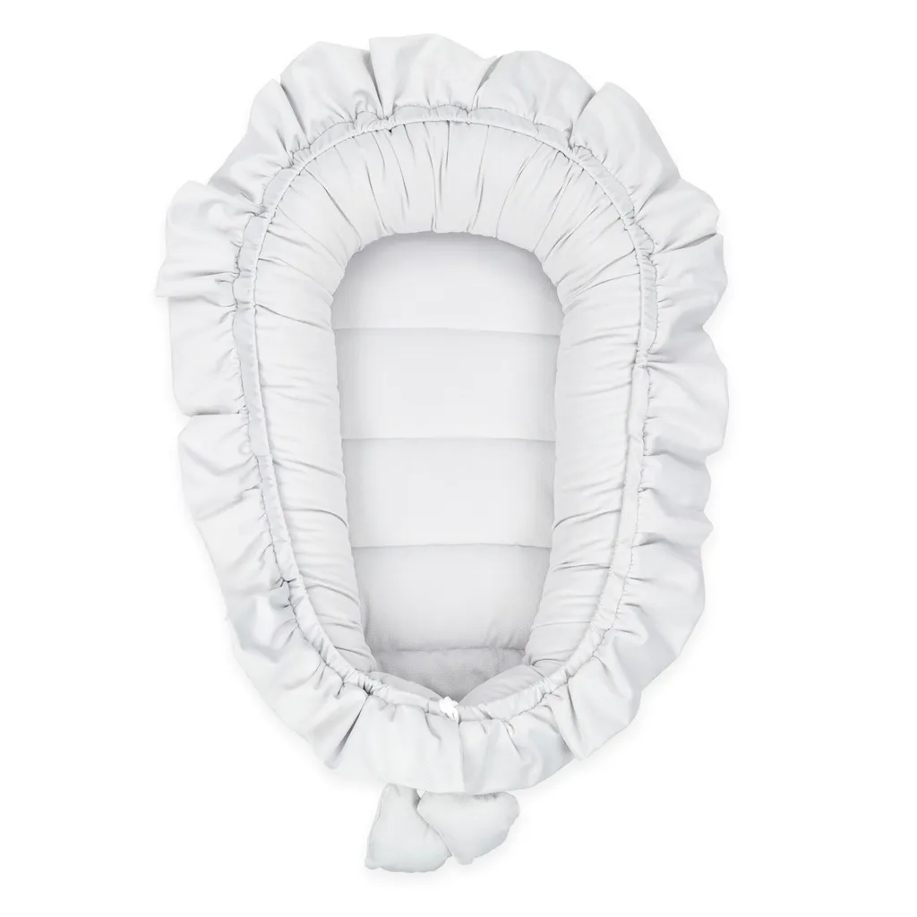 Babynestchen Velvet Kuschelnest Für Neugeborene 90x50 Cm - Baby Nestchen Bett Kokon Fleecestoff Grau 3 Babynestchen Velvet Kuschelnest Für Neugeborene 90x50 Cm - Baby Nestchen Bett Kokon Fleecestoff Grau – Bild 3