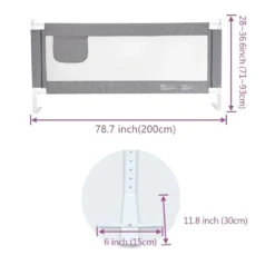 Zehnhase Bettgitter Bettschutzgitter Kinderbettgitter Babybettgitter 200 Cm, Grau, 1 Seite -Babyprodukte Geschäft 99b8a5af1eb8a5738da2e5ae8d3cc696