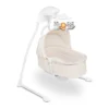 Lionelo Henny Baby Wippe Babyschaukel Elektrisch Mit Liegefunktion 10 Melodien Karussell Moskitonetz Weiß