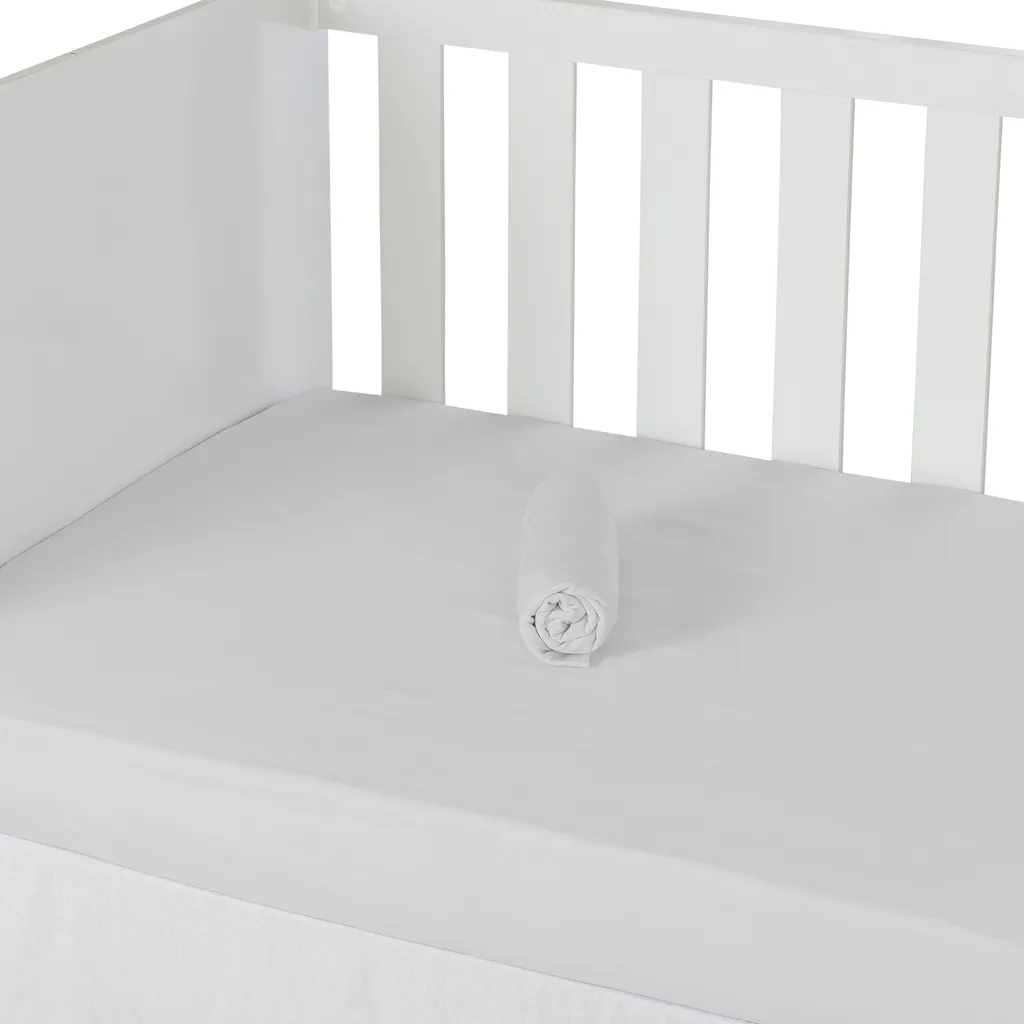 Spannbettlaken Baby 70x140cm - Bettlaken Kinderbett Leintuch Baby Spannbetttücher Laken Mit Gummizug Grau 4 Spannbettlaken Baby 70x140cm - Bettlaken Kinderbett Leintuch Baby Spannbetttücher Laken Mit Gummizug Grau – Bild 4