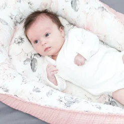 Babynest Neugeborene Nestchen Baby 90x50 Cm - Kokon Handmade Zweiseitig Aus Baumwolle Waffel Mit Babynestchen Wilde Rose Rosa -Babyprodukte Geschäft 9d4398bbaa7f9ede66f972014528c0d3