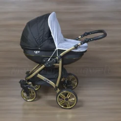 LUXUS Kombi Kinderwagen 3 In 1 Komplettset - Schwarz/gold R7 Gestell Gold -Babyprodukte Geschäft 9df15291189b33728ac40d25c588f62f