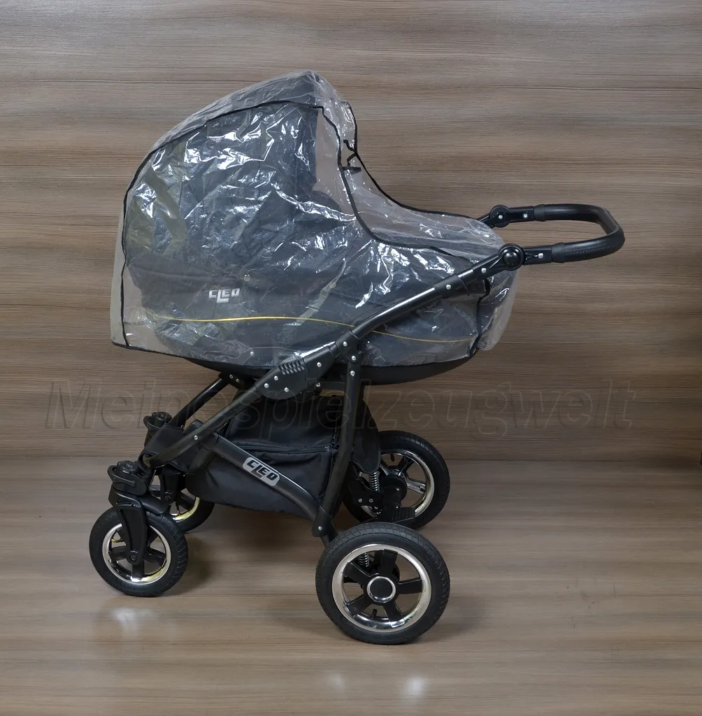 LUXUS Kombi Kinderwagen CLEO 3 In 1 Komplettset - Schwarz/gold R1 Gestell Schwarz 3 LUXUS Kombi Kinderwagen CLEO 3 In 1 Komplettset - Schwarz/gold R1 Gestell Schwarz – Bild 3