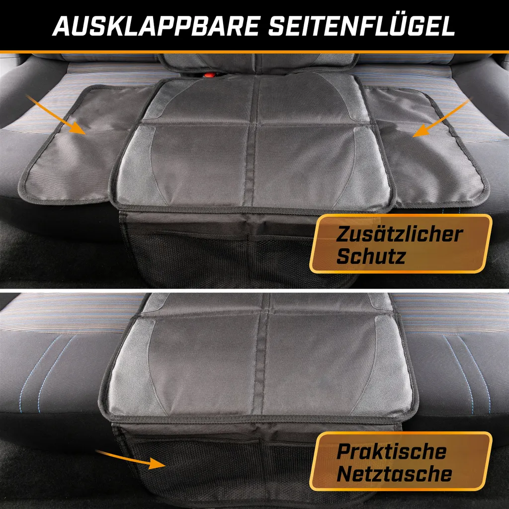 WALSER Kindersitzunterlage, Auto-Sitzschoner Kindersitz, PKW-Sitzauflage Rutschfest, Protect XL Kindersitz-Unterlage ISOFIX-kompatibel Schwarz 4 WALSER Kindersitzunterlage, Auto-Sitzschoner Kindersitz, PKW-Sitzauflage Rutschfest, Protect XL Kindersitz-Unterlage ISOFIX-kompatibel Schwarz – Bild 4
