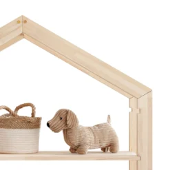 Selsey Kinderregal JAFARI - Standregal In Hausform Aus Kiefernholz Mit 3 Ablagen, Ca. 126x113x40 Cm -Babyprodukte Geschäft a4b51280861629a153a5a0f56d2c70db