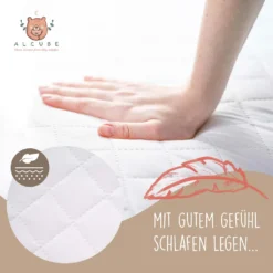 Alcube® Kindermatratze 80 X 160 Cm Für Kinderbett Hausbett Kaltschaummatratze 160x80 Weiß - Mit Spannbettlaken -Babyprodukte Geschäft a511f408c5ed589a6203d0abe7490da3