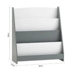 SoBuy KMB32-HG Kinder Bücherregal Kinderregal Aufbewahrungsregal Für Kinder Büchergestell Grau BHT Ca.: 80x88x30cm -Babyprodukte Geschäft a6e9f8b8a4aa07a1fd96960347c6fee1