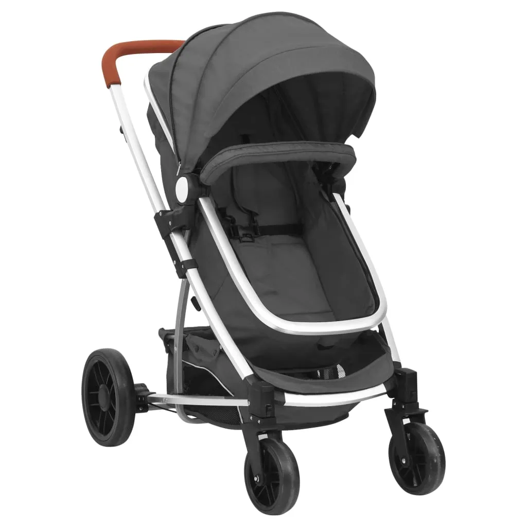 VidaXL 3-in-1-Kinderwagen Dunkelgrau Aluminium 6 VidaXL 3-in-1-Kinderwagen Dunkelgrau Aluminium – Bild 6