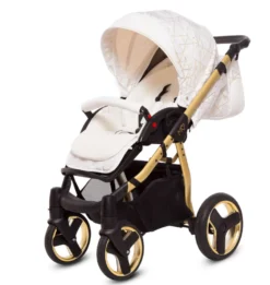 Kinderwagen Mommy Gold: Weiß-Gold Farbe: Weiß-Gold