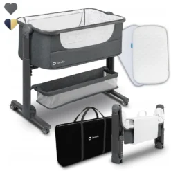 Lionelo Timon Beistellbett Mit Matratze Babybett Babywiege Reisebett Faltbar