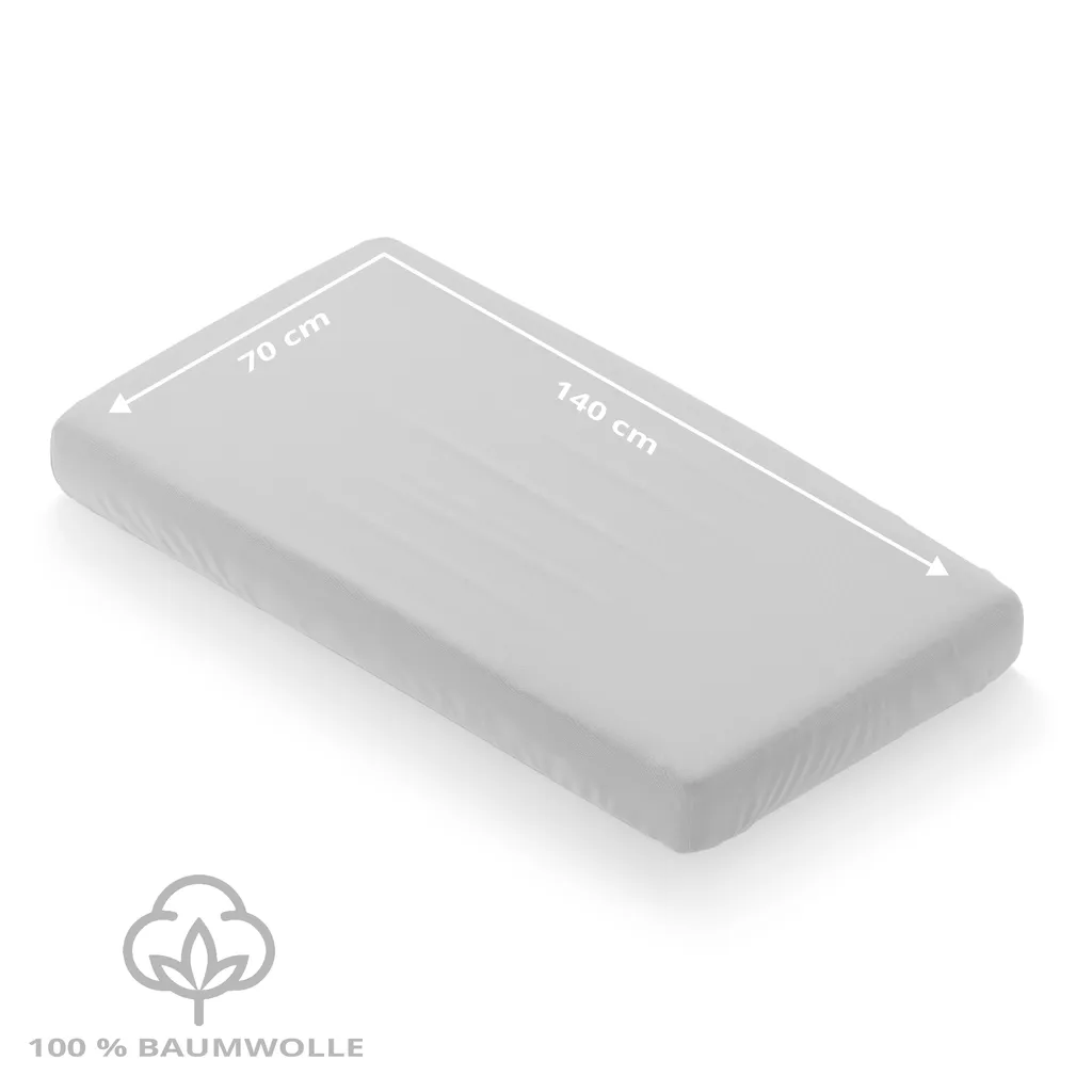 Spannbettlaken Baby 70x140cm - Bettlaken Kinderbett Leintuch Baby Spannbetttücher Laken Mit Gummizug Grau 3 Spannbettlaken Baby 70x140cm - Bettlaken Kinderbett Leintuch Baby Spannbetttücher Laken Mit Gummizug Grau – Bild 3