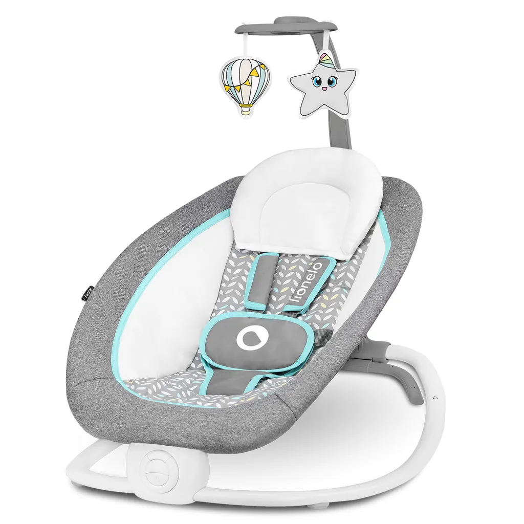 Lionelo Pascal Babywippe Babyschauke Babynest Baby Wippe Kinder Schaukel Bouncer Grau 2 Lionelo Pascal Babywippe Babyschauke Babynest Baby Wippe Kinder Schaukel Bouncer Grau – Bild 2