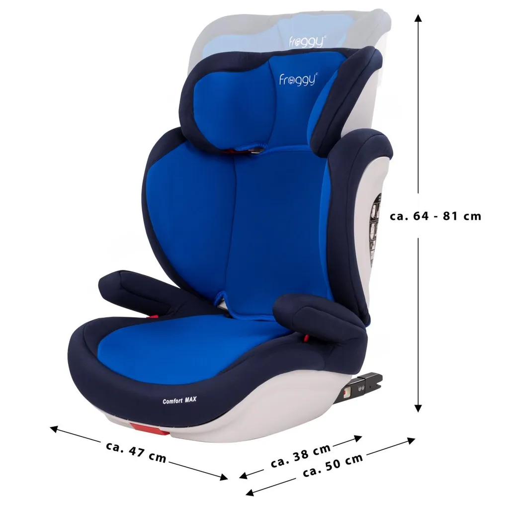 Froggy® Autokindersitz Mit ISOFIX Gruppe II/III + Sicherheitsnorm ECE R44/04 + 5-Punkte-Sicherheitsgurt Verstellbare Kopfstütze+Rückenlehne Blau 9 Froggy® Autokindersitz Mit ISOFIX Gruppe II/III + Sicherheitsnorm ECE R44/04 + 5-Punkte-Sicherheitsgurt Verstellbare Kopfstütze+Rückenlehne Blau – Bild 9