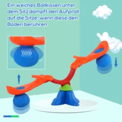 HOMCOM Kinder Gartenwippe 360° Drehbare Wippe Karussellwippe Für 3-8 Jahre Kunststoff Mehrfarbig 126 X 39,5 X 66 Cm 13 HOMCOM Kinder Gartenwippe 360° Drehbare Wippe Karussellwippe Für 3-8 Jahre Kunststoff Mehrfarbig 126 X 39,5 X 66 Cm -Babyprodukte Geschäft b03cab2b84adca5c38793c17ca856596