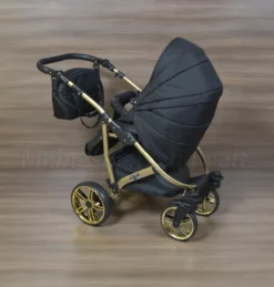 LUXUS Kombi Kinderwagen 3 In 1 Komplettset - Schwarz/gold R7 Gestell Gold -Babyprodukte Geschäft b1af1dbffd10d5593d5299927e44fbf9