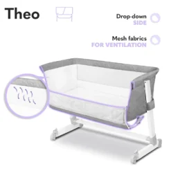 Lionelo Theo Baby Beistellbett Kinderbett In Grau Babybett Zustellbett Reisebett Bett Kind -Babyprodukte Geschäft b2ebbaef903757e32caa196b30ddfc3f