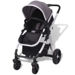 VidaXL 3-in-1 Kinderwagen Aluminium Grau Und Schwarz -Babyprodukte Geschäft b8db657afd1cc237cd0d51baf6334b7c