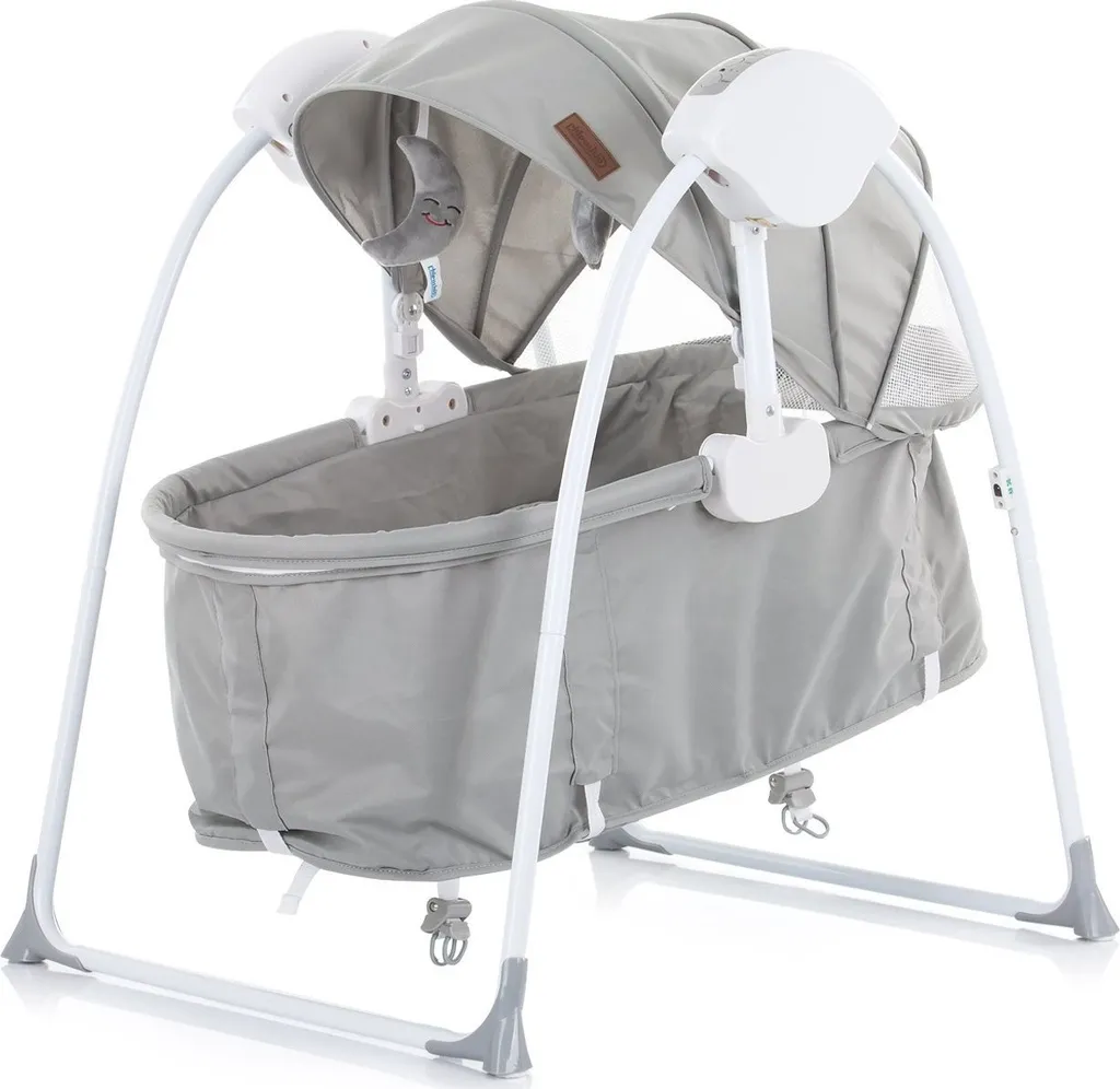 Chipolino Babywiege Gia Elektrisch Matratze, Musik, Kissen, Musik, Fernbedienung Grau 1 Chipolino Babywiege Gia Elektrisch Matratze, Musik, Kissen, Musik, Fernbedienung Grau