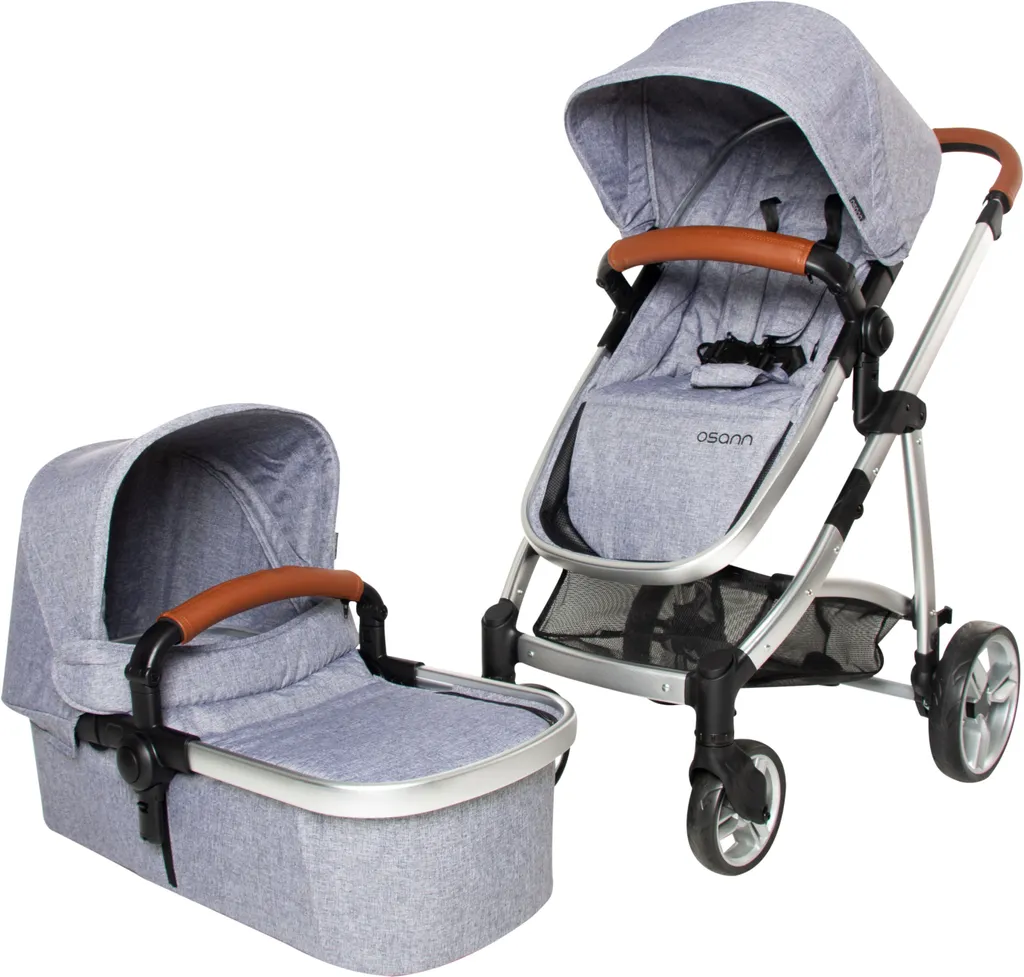 Osann Kombi-Kinderwagen K1 Grey Melange - 3 In 1 System 1 Osann Kombi-Kinderwagen K1 Grey Melange - 3 In 1 System