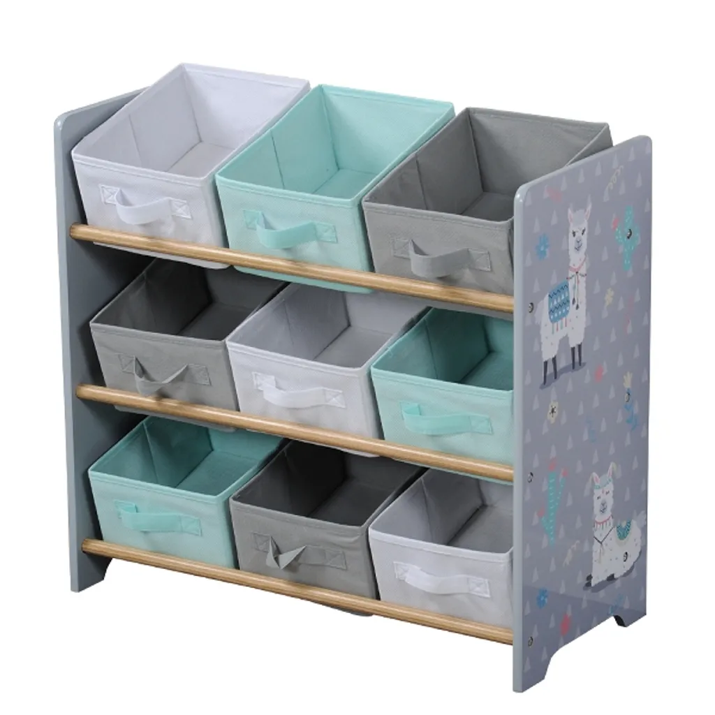 Kesper Kids Aufbewahrungsregal Mit 9 Stoffboxen Alpaka 65 X 30 X 60 Cm 4 Kesper Kids Aufbewahrungsregal Mit 9 Stoffboxen Alpaka 65 X 30 X 60 Cm – Bild 4