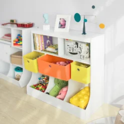 SoBuy KMB26-W Kinder Bücherregal Kinderregal Mit 5 Ablagefächern Und 3 Stoffboxen Spielzeugregal Aufbewahrungsregal Für Kinder Spielzeug-Organizer Weiß 10 SoBuy KMB26-W Kinder Bücherregal Kinderregal Mit 5 Ablagefächern Und 3 Stoffboxen Spielzeugregal Aufbewahrungsregal Für Kinder Spielzeug-Organizer Weiß -Babyprodukte Geschäft bc6ae22724da99d2a42cf1fdb8b50137