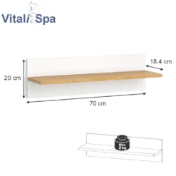 VitaliSpa Wandregal Hängeregal Ablageregal Malia Weiß Eiche Modern 70x20 Cm Kinderzimmer Regal Babyzimmerregal Kindermöbel Babymöbel Ablage Aufbewahrung -Babyprodukte Geschäft bccca2c124ff2060b95edb96d5d73b46