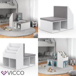 Vicco Kinderregal Onix Weiß 97,1 X 78,4 X 66,8 Cm Holzwerkstoff -Babyprodukte Geschäft c032a9f71f3c47e43efb8bef12bd1556