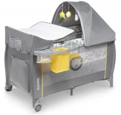 Lionelo Sven Plus In GELB Kinder Baby Reisebett Mit Wickeltisch Kinderbett Babybett Balachin Moskitonetz Urlaub Reise Laufstall Wickelauflage Spieluhr