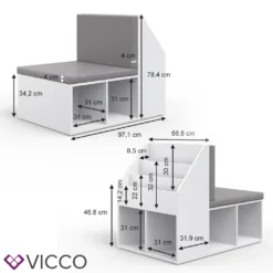Vicco Kinderregal Onix Weiß 97,1 X 78,4 X 66,8 Cm Holzwerkstoff -Babyprodukte Geschäft c27fa5d76d5f854b3c7cd9ca9e550086