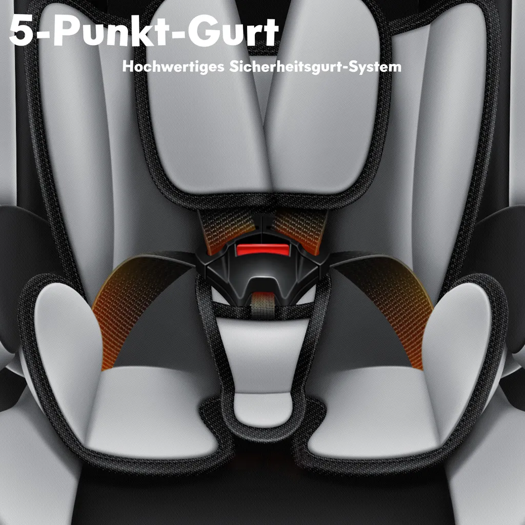 KIDIZ® Autokindersitz Kinderautositz ✓ Gruppe 1+2+3 ✓ 9-36 Kg 5-Punkt-Sicherheitsgurt, Autositz, Kindersitz, Einstellbare Kopfstütze | Mitwachsende Sitzerhöhung 1-12 Jahre, Stabil Und Sicher, Farbe:Grau 8 KIDIZ® Autokindersitz Kinderautositz ✓ Gruppe 1+2+3 ✓ 9-36 Kg 5-Punkt-Sicherheitsgurt, Autositz, Kindersitz, Einstellbare Kopfstütze | Mitwachsende Sitzerhöhung 1-12 Jahre, Stabil Und Sicher, Farbe:Grau – Bild 8