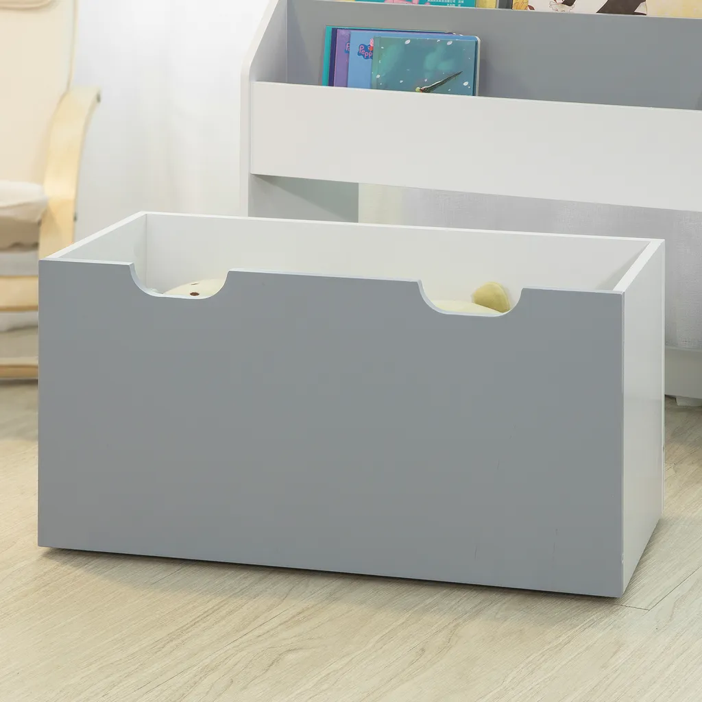 SoBuy KMB17-HG Kinder Bücherregal Kinderregal Mit 3 Ablagefächern Und Einer Herausnehmbaren Spielzeugtruhe Aufbewahrungsregal Für Kinder Weiß/Grau 6 SoBuy KMB17-HG Kinder Bücherregal Kinderregal Mit 3 Ablagefächern Und Einer Herausnehmbaren Spielzeugtruhe Aufbewahrungsregal Für Kinder Weiß/Grau – Bild 6