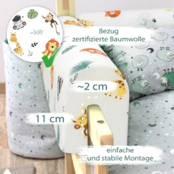 Bettkantenschutz Für Kinderbetten 90 Cm - Schutz Für Bettrahmen Kantenschutz Kinder Babybett Baumwolle Safari 8 Bettkantenschutz Für Kinderbetten 90 Cm - Schutz Für Bettrahmen Kantenschutz Kinder Babybett Baumwolle Safari -Babyprodukte Geschäft c73e2410f0573a362dc5ddc45eb96984