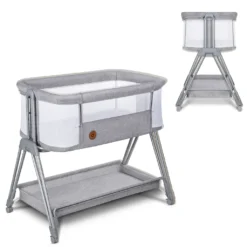 Lionelo Luna Ein Tragbares Beistellbett Mit Einer Matratze, Reisebett, Von Neugeboren Bis 9 Kg, In Der Höhe Und Der Neigung Verstellbar, 4 Rädern Mit Bremse, Befestigung Zum Elternbett -Babyprodukte Geschäft cab395421f149fb95af7fb06a4772d97