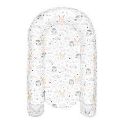 Babynestchen Set Neugeborene - Kuschelnest Baby Nestchen Bett Set 5- Teilig Kokon Babyhörnchen Baumwolle Hellgrau Mit Eulen Und Hasen Motiv -Babyprodukte Geschäft cbd1f4442b1507fb2a523281162bc61c