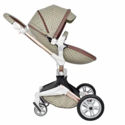 Daliya® TURNIYO 360° Premium 2in1 Kinderwagen Mit Sportsitz & Babywanne Buggy Kombikinderwagen (Braun Mit Motiv) -Babyprodukte Geschäft cd5744128429703621e615bb4720eeca