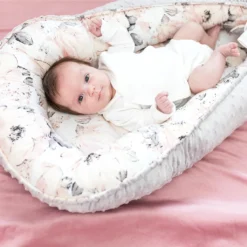 Warmes Nestchen Baby 90x50 Cm - Kuschelnest Neugeborene Nestchen Winter / Herbst Kokon Babynest Wilde Rose Grau -Babyprodukte Geschäft d1008a83e0aa554f932af76d76c0e5b6