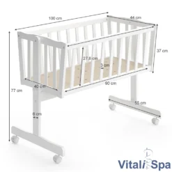 VITALISPA Wiege NOAH Schaukelwiege Babywiege Holz Weiß Grau Bett Set Buche -Babyprodukte Geschäft d5a91deb2528a2b150b7144f122909e6