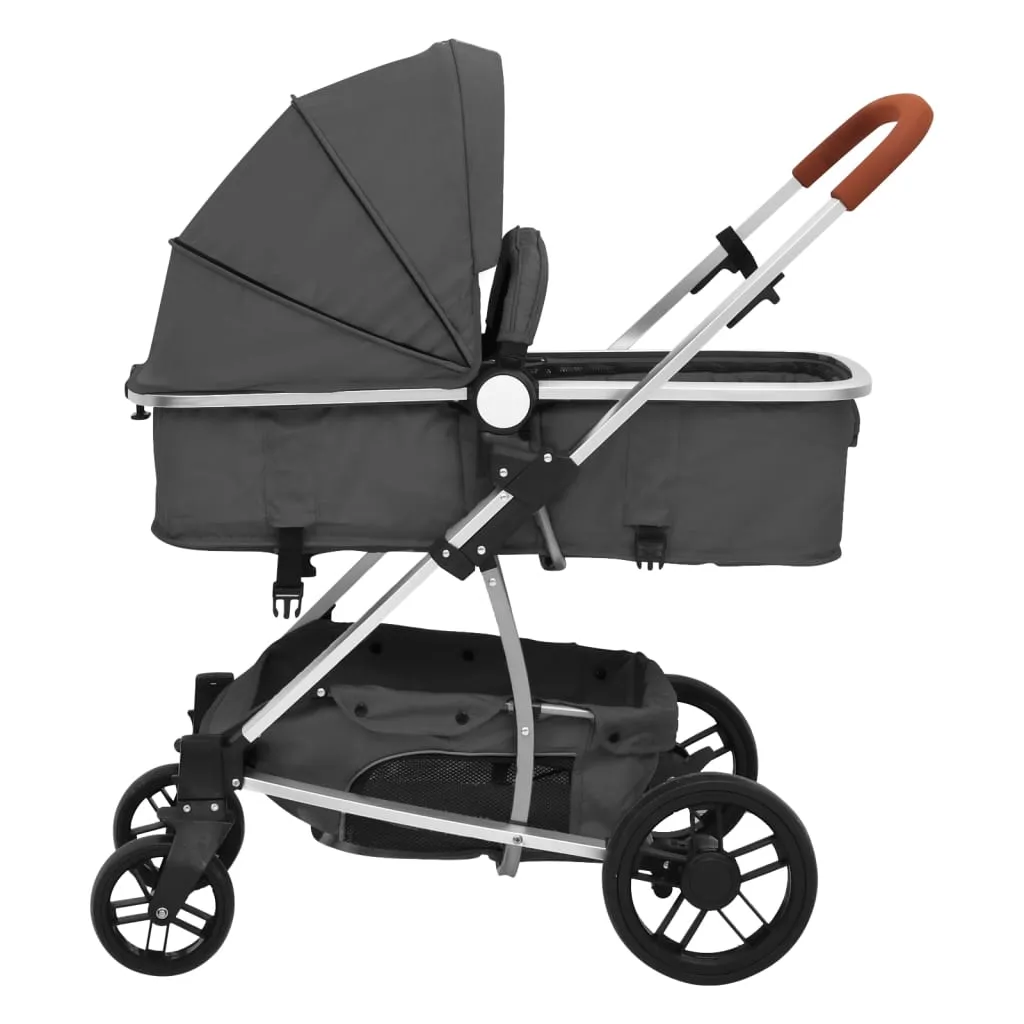 VidaXL 2-in-1-Kinderwagen Dunkelgrau Aluminium 7 VidaXL 2-in-1-Kinderwagen Dunkelgrau Aluminium – Bild 7