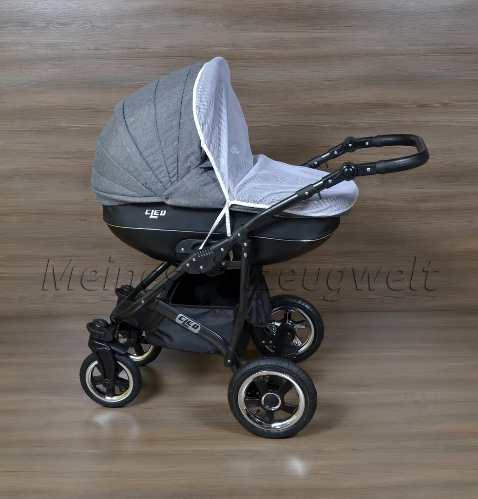 LUXUS Kombi Kinderwagen 3 In 1 Komplettset - Grau/schwarz 4 LUXUS Kombi Kinderwagen 3 In 1 Komplettset - Grau/schwarz – Bild 4