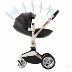 Daliya® TURNIYO 360° Premium 2in1 Kinderwagen Mit Sportsitz & Babywanne Buggy Kombikinderwagen (Schwarz) -Babyprodukte Geschäft e24703d7a939edd13c5f1317d9aeccea