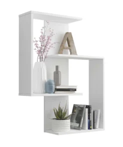 Wandregal - Weiß Matt - 65 X 20 Cm - Mit 4 Ablageflächen