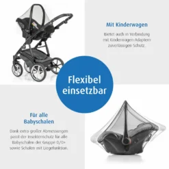Reer BiteSafe Insektenschutz Für Babyschale, Moskitonetz, Mückennetz, Fliegennetz, Polyester, Schwarz, 87011 -Babyprodukte Geschäft e292f6affdf1627cabb22cac04b47c6a