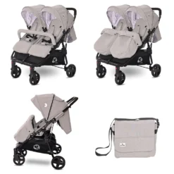 Lorelli Zwillingskinderwagen Duo Klappbar Verstellbar Fußabdeckung Wickeltasche Grau Weiss -Babyprodukte Geschäft e47ac7ad2c56bd0148419ac29d107000