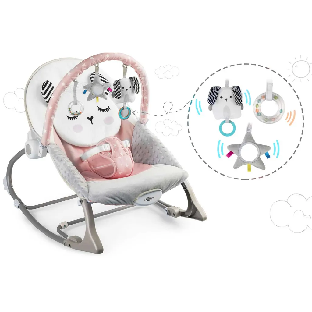 Babyschaukel Schaukelwippe Sway Babywippe Wippe Mit Vibration Ricokids - Rosa 10 Babyschaukel Schaukelwippe Sway Babywippe Wippe Mit Vibration Ricokids - Rosa – Bild 10