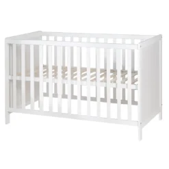 Roba Beistellbett, Weiß, Höhenverstellbar, 5 Schlupfsprossen, Inkl. Lattenrost, 60 X 120 Cm